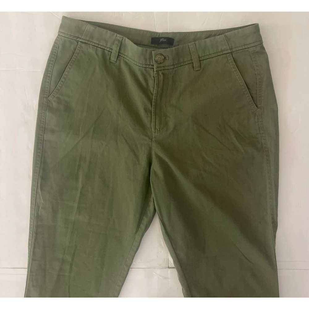 J. Crew Olive Green Straight-Leg Pants - Picture 5 of 12
